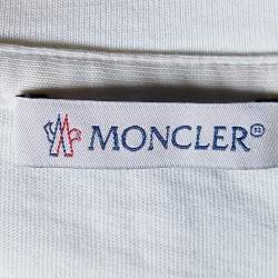 Pre Owned Moncler Yellow Tie Dye Cotton Cropped T-Shirt L