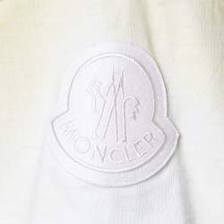 Pre Owned Moncler Yellow Tie Dye Cotton Cropped T-Shirt L