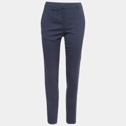 Moncler Navy Blue Wool Blend Formal Trousers M