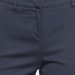 Moncler Navy Blue Wool Blend Formal Trousers M