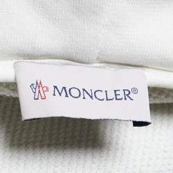 Pre Owned Moncler Yellow Tie-Dye Cotton Zip Up Hooded Cardigan S