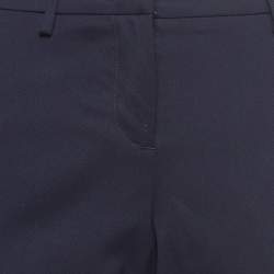 Moncler Navy Blue Wool Blend Formal Trousers L