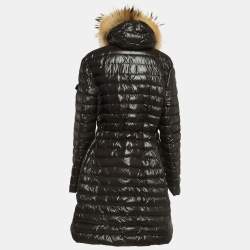 Pre Owned Moncler Black Nylon Quilted Puffer Jacket 2XL