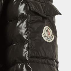 Pre Owned Moncler Black Nylon Quilted Puffer Jacket 2XL