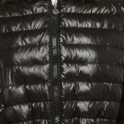 Pre Owned Moncler Black Nylon Quilted Puffer Jacket 2XL