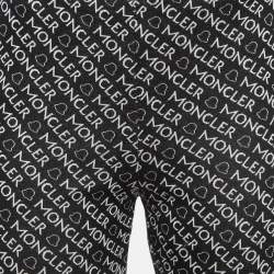 Moncler Black Monogram Cotton Knit Leggings XS
