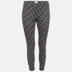 Moncler Black Monogram Cotton Knit Leggings XS