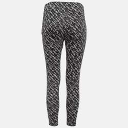 Moncler Black Monogram Cotton Knit Leggings XS