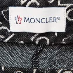Moncler Black Monogram Cotton Knit Leggings XS