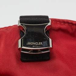 Moncler Red/Black Nylon Drawstring Flap Convertible Backpack
