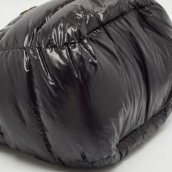 Pre Owned Moncler Black Nylon Water-Repellent Caradoc Tote