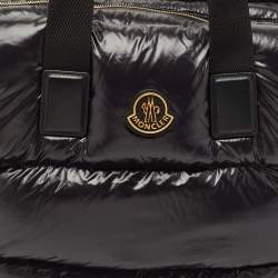 Pre Owned Moncler Black Nylon Water-Repellent Caradoc Tote
