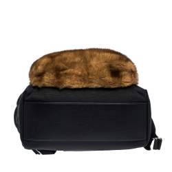 Givenchy Black/Brown Nylon and Calfhair Backpack