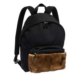 Givenchy Black/Brown Nylon and Calfhair Backpack