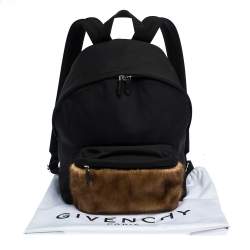 Givenchy Black/Brown Nylon and Calfhair Backpack