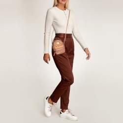 Pre Owned Moncler Dusty Pink Quilted Nylon Georgine Zaino Shoulder Bag