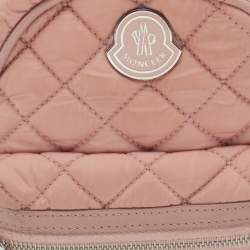 Pre Owned Moncler Dusty Pink Quilted Nylon Georgine Zaino Shoulder Bag