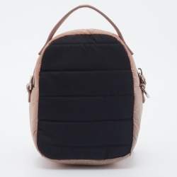 Pre Owned Moncler Dusty Pink Quilted Nylon Georgine Zaino Shoulder Bag