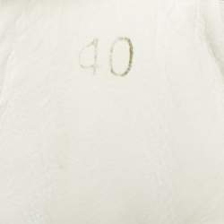 Pre Owned Moncler White Leather New Monaco Low Top Sneakers Size 40