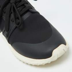 Moncler Black Neoprene and Rubber Emilien Lace Up Sneakers Size 38