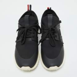 Moncler Black Neoprene and Rubber Emilien Lace Up Sneakers Size 38