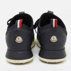 Moncler Black Neoprene and Rubber Emilien Lace Up Sneakers Size 38