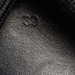 Pre Owned Moncler Black Knit Fabric Knot  Flat Sandals Size 39