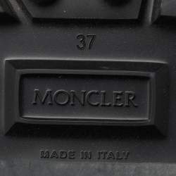 Moncler Black Rubber Kickstream High Rain Boots Size 37