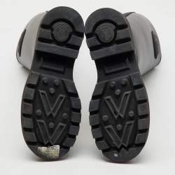 Moncler Black Rubber Kickstream High Rain Boots Size 37