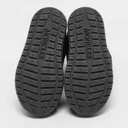 Pre Owned Moncler Black Nylon Gaia Mid Snow Boots Size 38