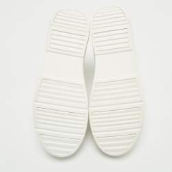 Pre Owned Moncler White Nylon and Leather Insolux Snow Boots Size 38