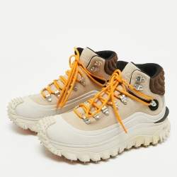 Pre Owned Moncler Multicolor Nubuck Leather and Suede Trailgrip GTX Sneakers Size 38