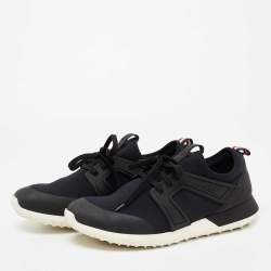 Moncler Black/Navy Blue Neoprene Emilien Lace-Up Sneakers Size 40