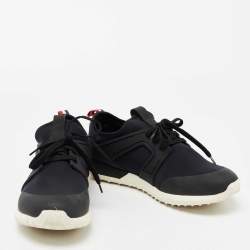 Moncler Black/Navy Blue Neoprene Emilien Lace-Up Sneakers Size 40