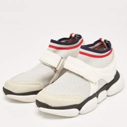 Pre Owned Moncler Multicolor Neoprene and Rubber Emilien Lace Up Sneakers Size 37.5