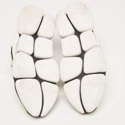 Pre Owned Moncler Multicolor Neoprene and Rubber Emilien Lace Up Sneakers Size 37.5