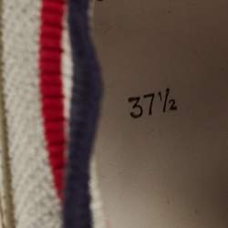 Pre Owned Moncler Multicolor Neoprene and Rubber Emilien Lace Up Sneakers Size 37.5