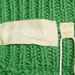 Pre Owned Monday Swimwear Palm Green Crochet Cape May Skirt M