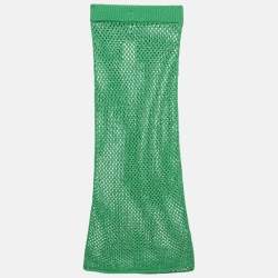 Pre Owned Monday Swimwear Palm Green Crochet Cape May Skirt M