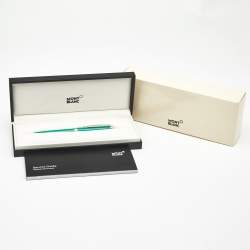 Montblanc Green Resin Silver Tone Ballpoint Pen