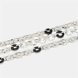مملوكة مسبقًا Montblanc Signet Star Onyx Sterling Silver Bracelet