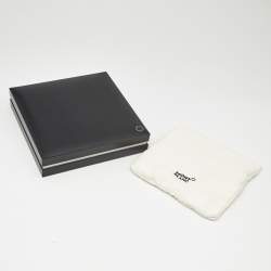 مملوكة مسبقًا Montblanc Signet Star Sterling Silver Onyx Link Chain Necklace