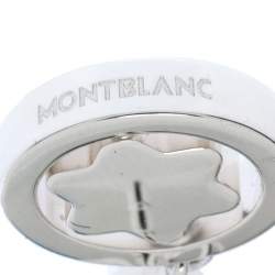 Pre Owned Montblanc Star Signet Collection Silver Dangle Stud Earrings