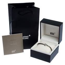 Pre Owned Montblanc Black/White Cord Petale Bracelet