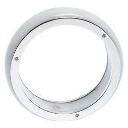 Pre Owned Montblanc Les Aimants by Charlotte Casiraghi White Resin Sterling Silver Bangle Bracelet Size 64