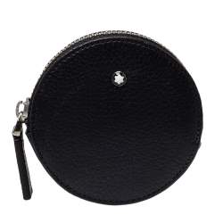 Montblanc Black Soft Grain Leather Phone Accessories Case
