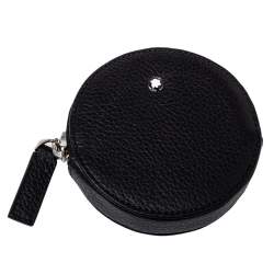 Montblanc Black Soft Grain Leather Phone Accessories Case