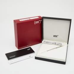 Pre Owned Montblanc RED Signature Brushed Silver Tone Rollerball Pen