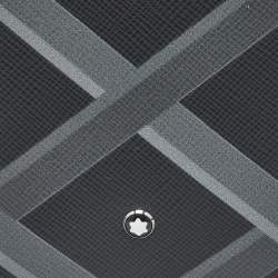 Pre Owned Montblanc Black/Grey Printed Leather Business Card Holder