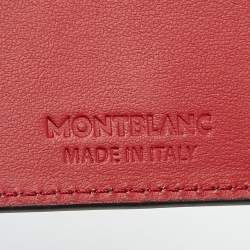 Pre Owned Montblanc Black/Grey Printed Leather Business Card Holder